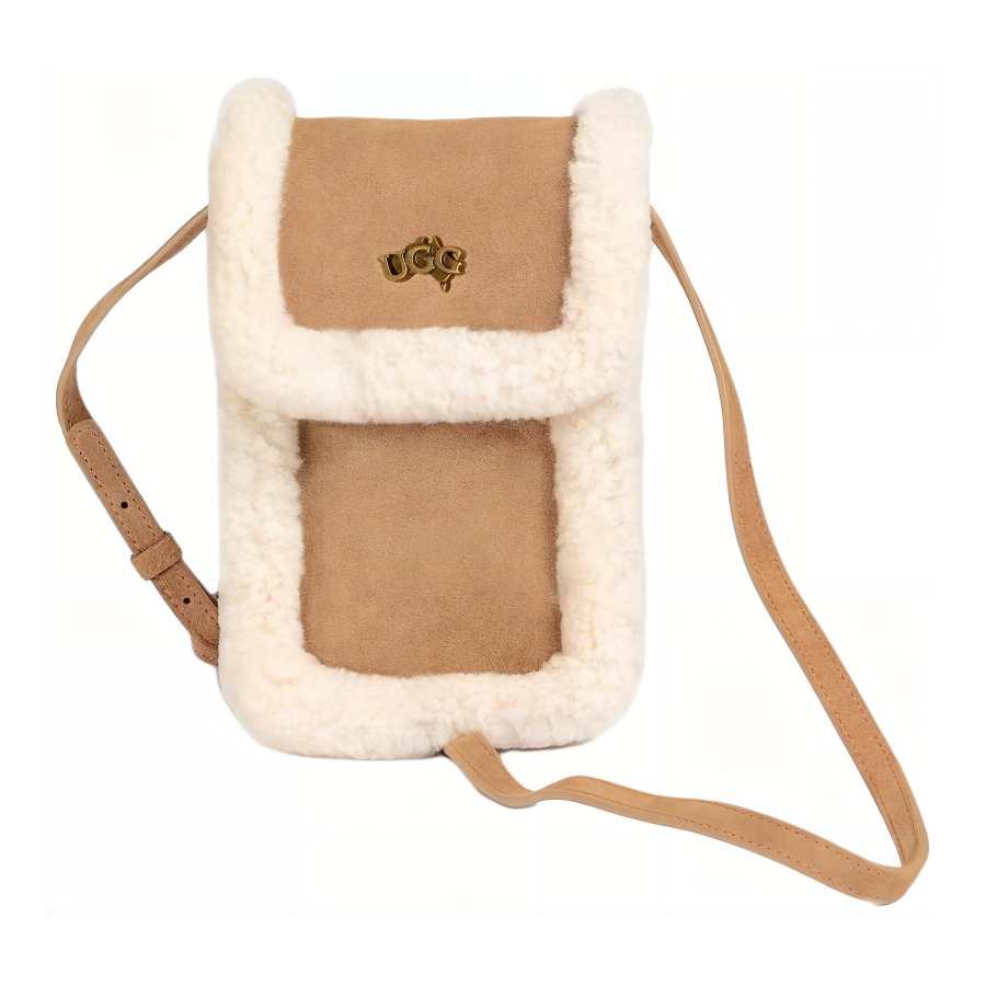 UGG Sheepskin Shoulder Bag, Crossbody Bag Women's Tan