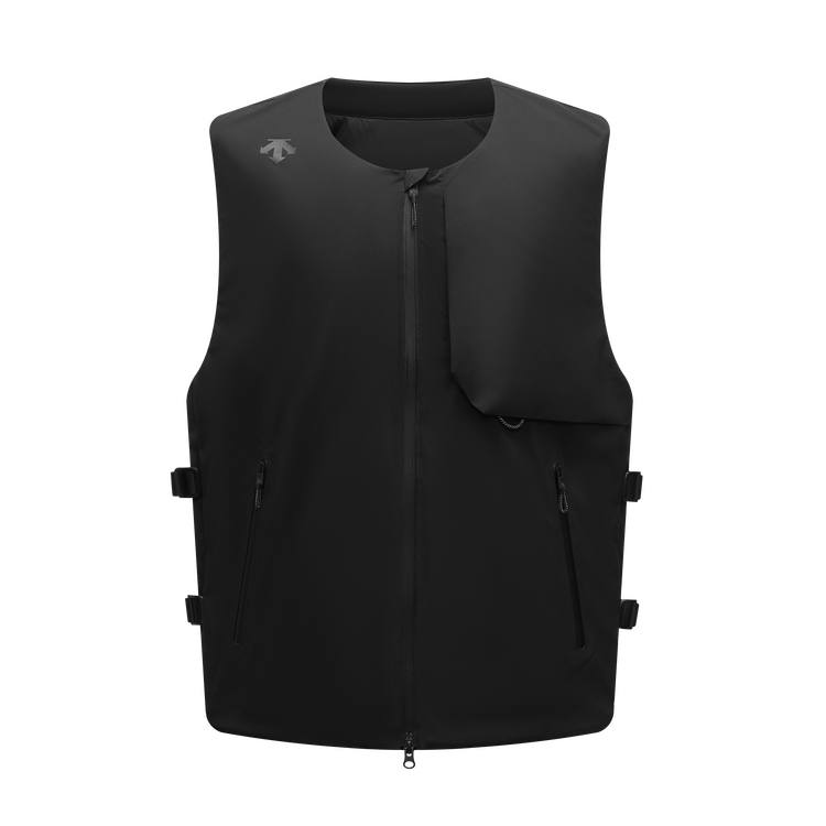 DESCENTE BLEU Vests Men's BK Black Crew Neck Moderate Other