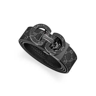 PIERRE CARDIN PVC Leather Belts Men's 3.6cm