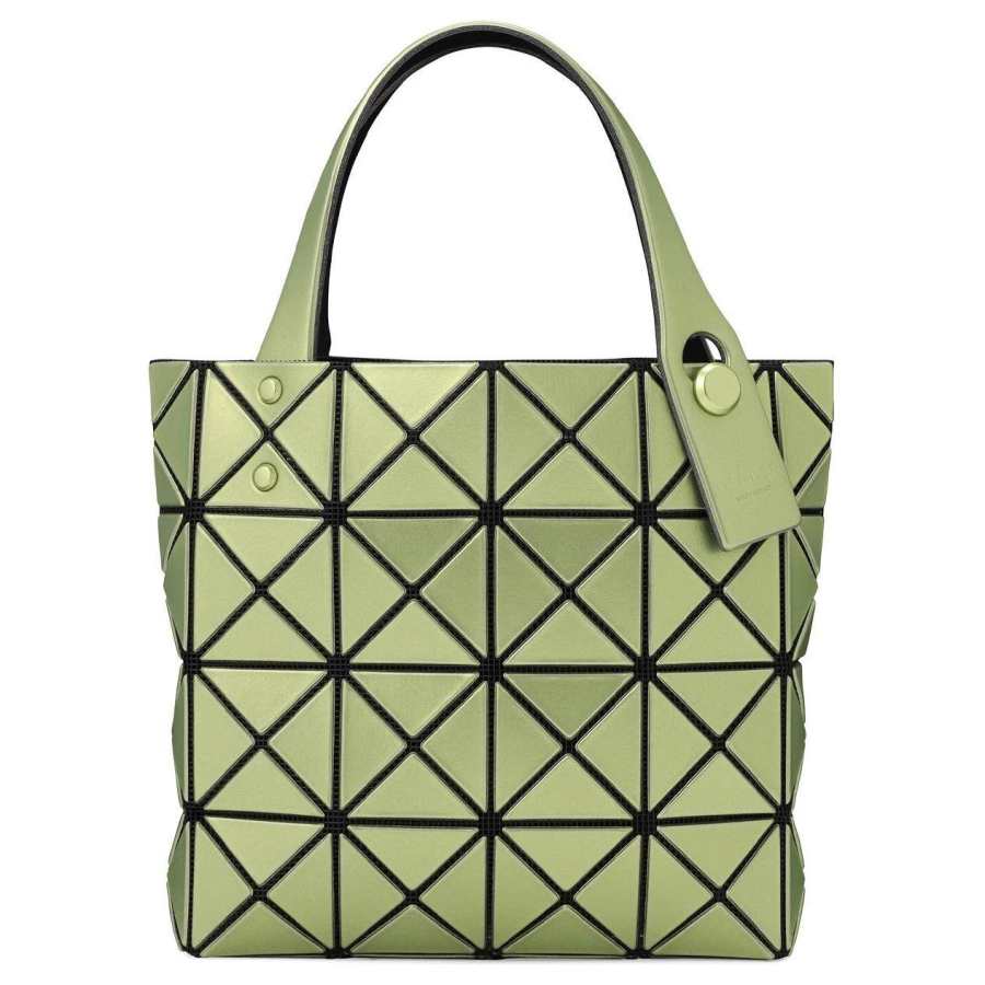 ISSEY MIYAKE Lucent Boxy Polyvinyl Chloride Resin Tote Bag, Shopping Bag, Handbag Mini Unisex Bright Green