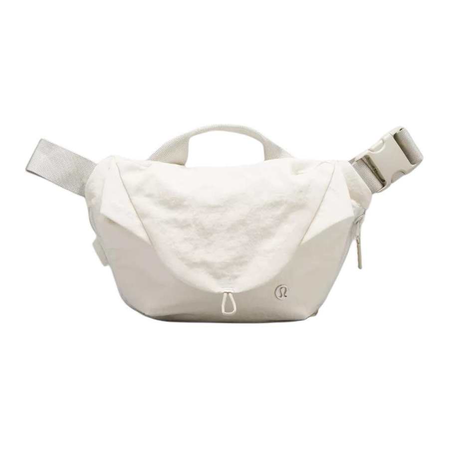 Lululemon Curved Nylon Handbag, Shoulder Bag, Crossbody Bag Unisex Albumin & Linen