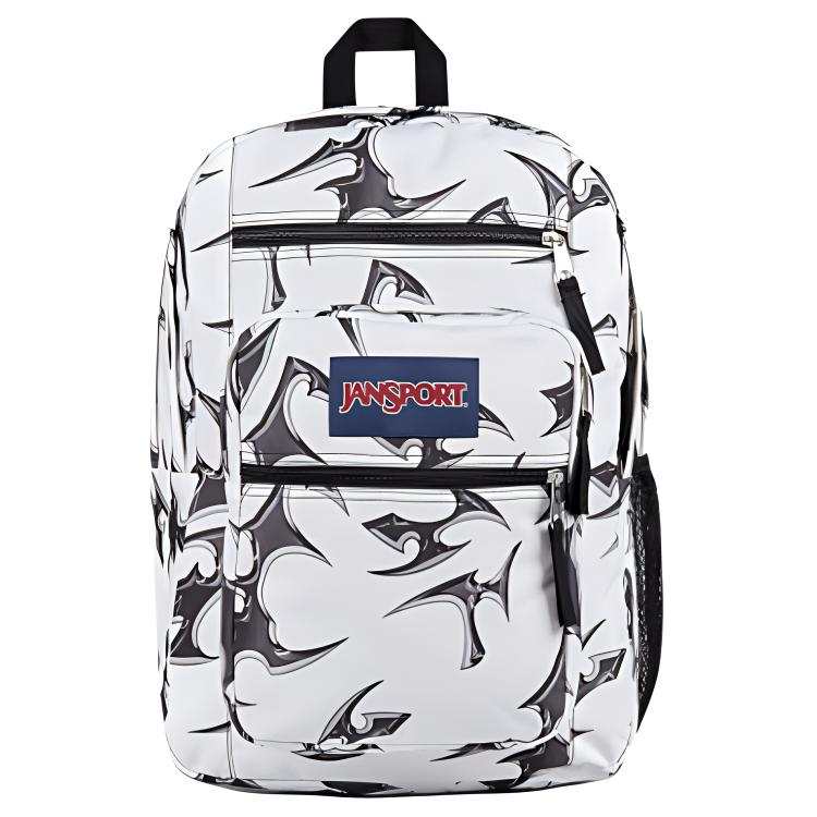 JanSport Recycled Polyester Backpack Large Unisex Online Silver White