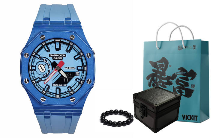 CASIO CASIO Men Liquid Crystal/Analog Dual Display Series 44mm Blue Watch