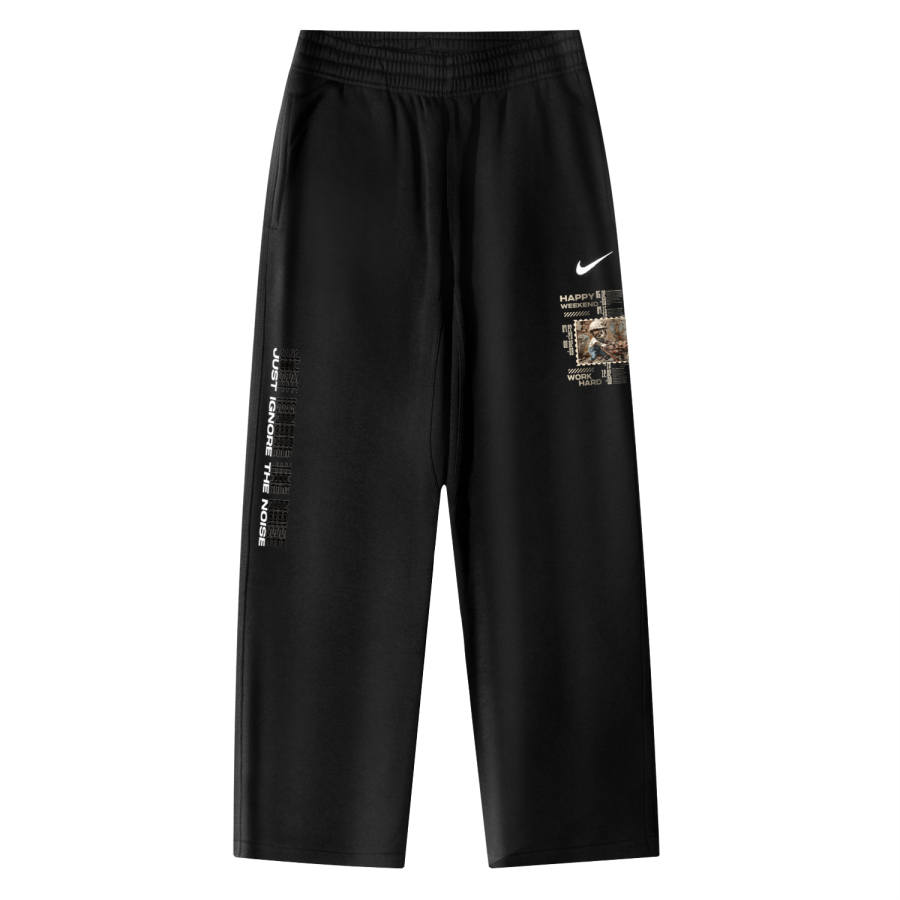 Nike Nike Club Swoosh Brick Moving Cat II AS OH Pant NF Logo Breathable Fleece Lined Casual Knitted Sweatpants Unisex Black