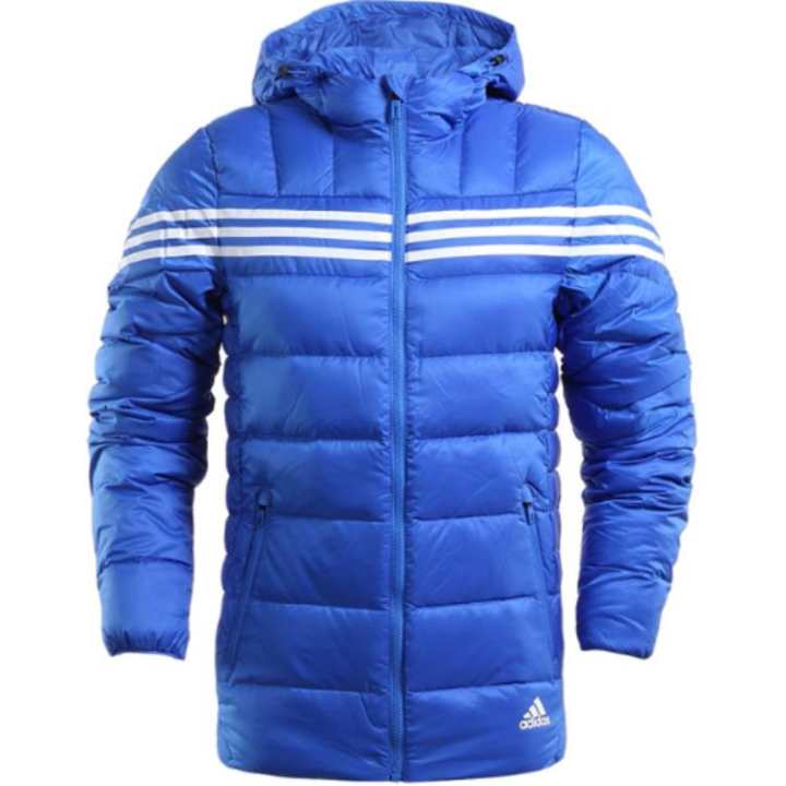 Adidas Adidas Down Jackets Men's Blue Hooded Moderate Down Jacket