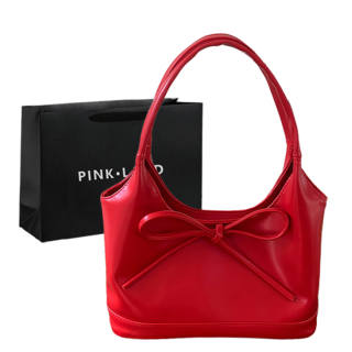 PINK·LAND Pu Shoulder Bag Regular Women's Red/Black