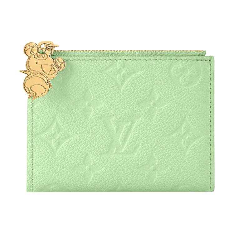 LOUIS VUITTON X Takashi Murakami Collaboration Cow Leather Wallet Women's Green Tea Brown