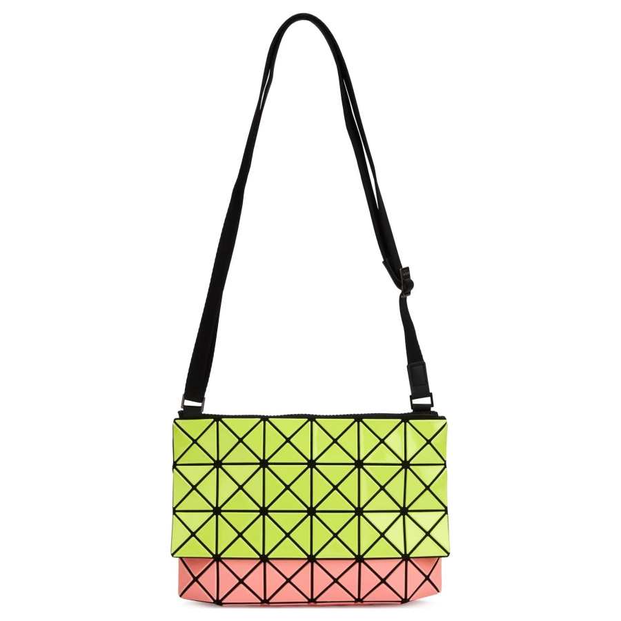 ISSEY MIYAKE Prism Artificial Leather, Nylon, Polyester Crossbody Bags Unisex Yellow & Pink