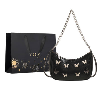 YILV Pu Crossbody Bag, Shoulder Bag Women's Pink/Ecru/Silver/Black