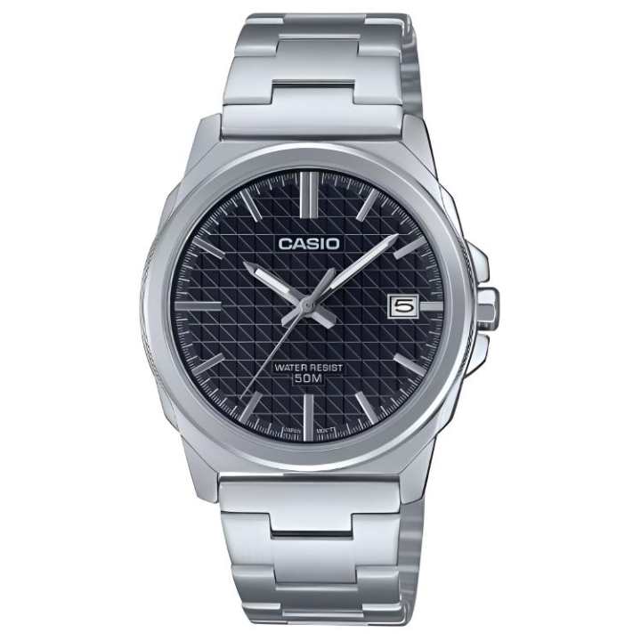 CASIO CASIO Quartz Movement Stainless Steel Strap Watch Unisex Black Dial