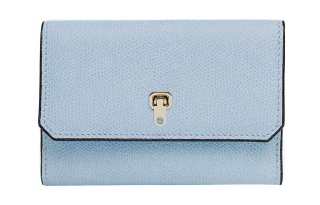 Valextra Brera Cow Leather Wallet Women's Cornflower Blue