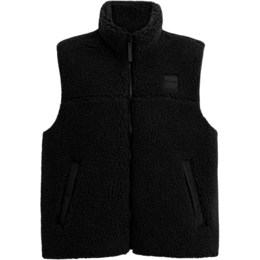 COACH Vests Men's Black Stand Collar Moderate Other