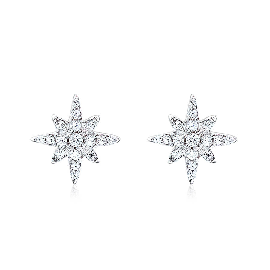 Apm Monaco METEORITES Synthetic Cubic Zirconia Alloy Stud Earrings Women's Silver
