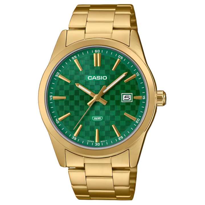 CASIO CASIO Quartz Movement Stainless Steel Strap Watch Men's Watches Green Dial