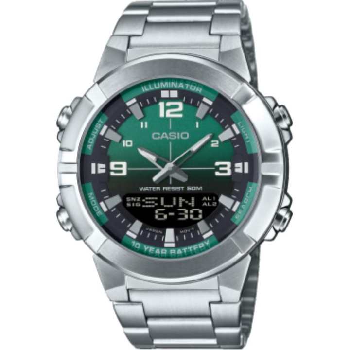 CASIO CASIO 50 Meters Waterproof Quartz Movement Watch Unisex Green Dial