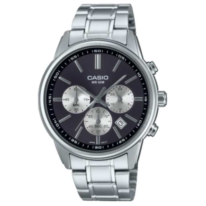 CASIO CASIO Quartz Movement Stainless Steel Strap Watch Unisex Black Dial