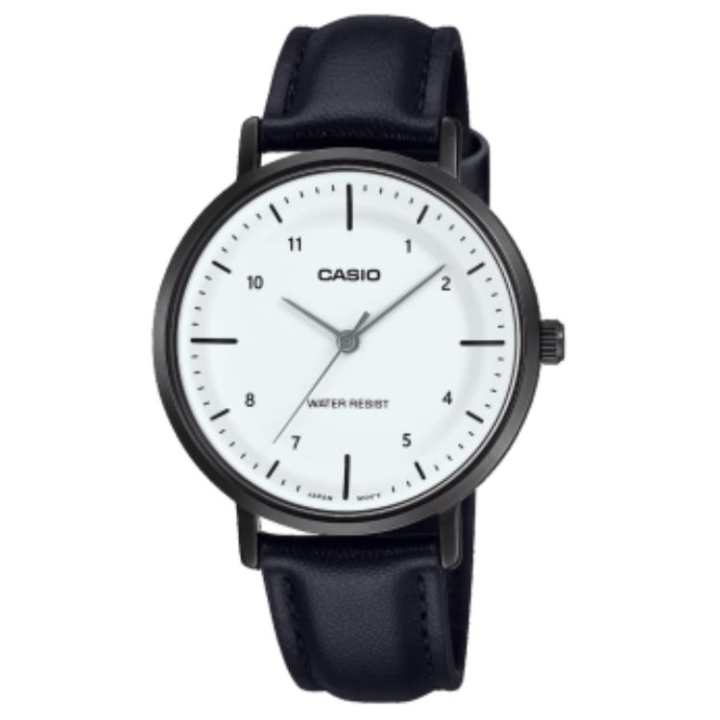 CASIO CASIO Quartz Movement Leather Strap Watch Unisex White Dial