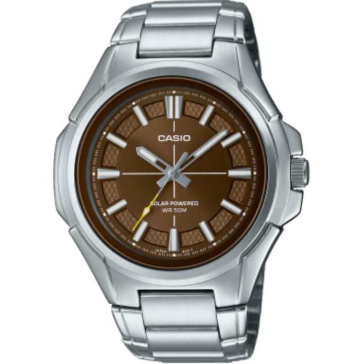 CASIO CASIO Quartz Movement Stainless Steel Strap Watch Unisex Coffee Watch Dial