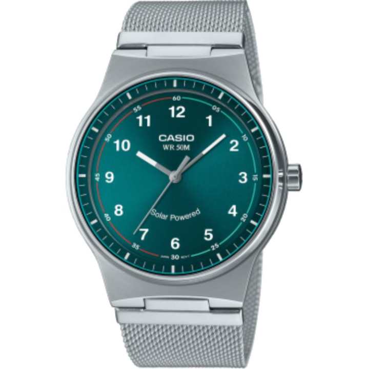 CASIO CASIO Quartz Movement Stainless Steel Strap Watch Unisex Green Dial