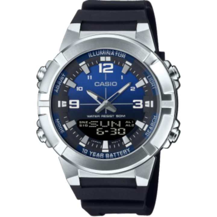CASIO CASIO Quartz Movement Resin Strap Watch Unisex Blue Dial