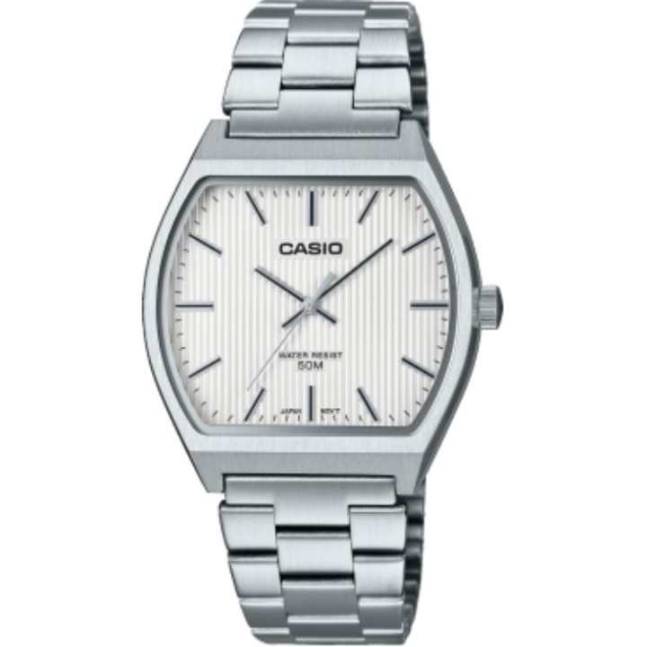 CASIO CASIO Quartz Movement Stainless Steel Strap Watch Unisex White Dial