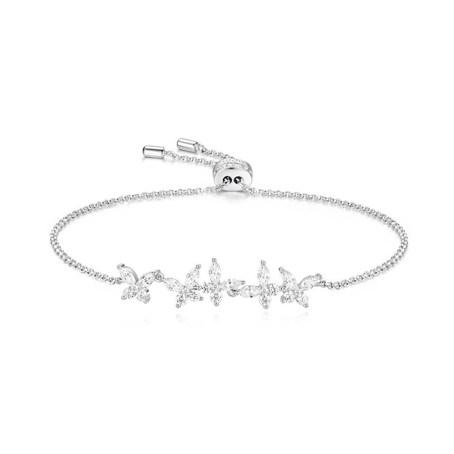 Apm Monaco LUMIERE Synthetic Cubic Zirconia Alloy Bracelets Women's Silver White