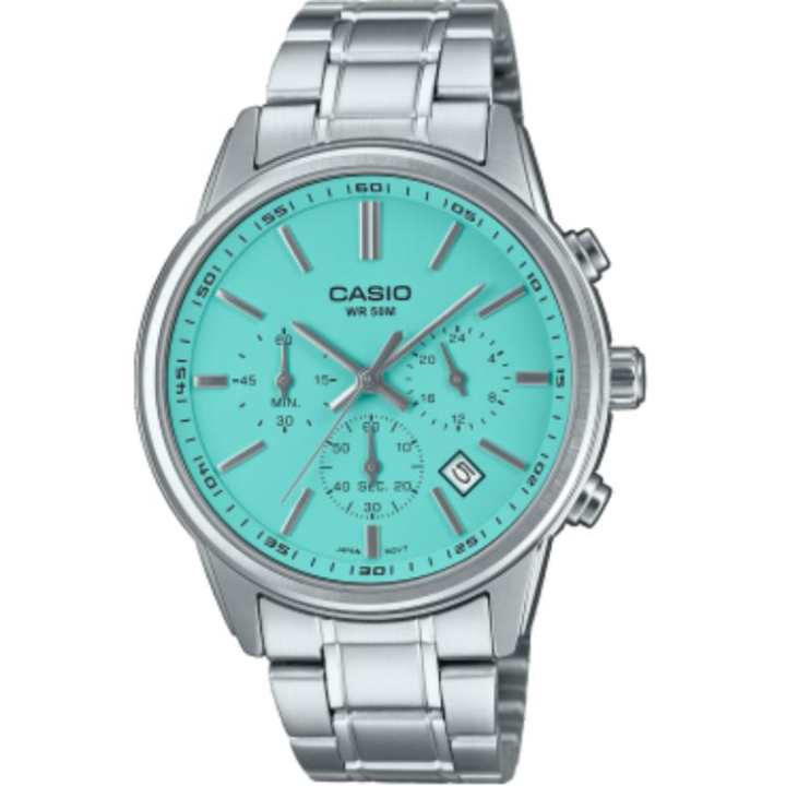 CASIO CASIO Quartz Movement Stainless Steel Strap Watch Unisex Green Dial