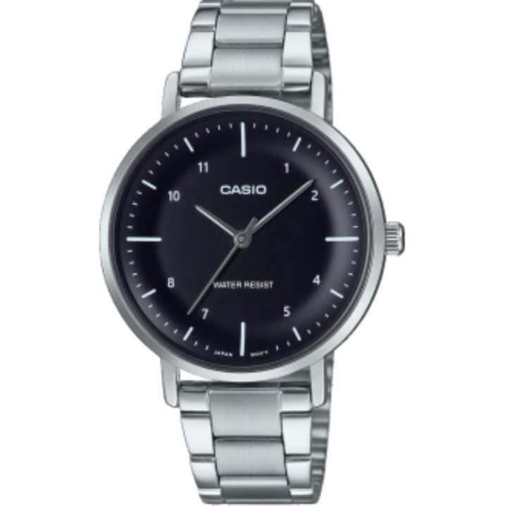 CASIO CASIO Quartz Movement Stainless Steel Strap Watch Unisex Black Dial
