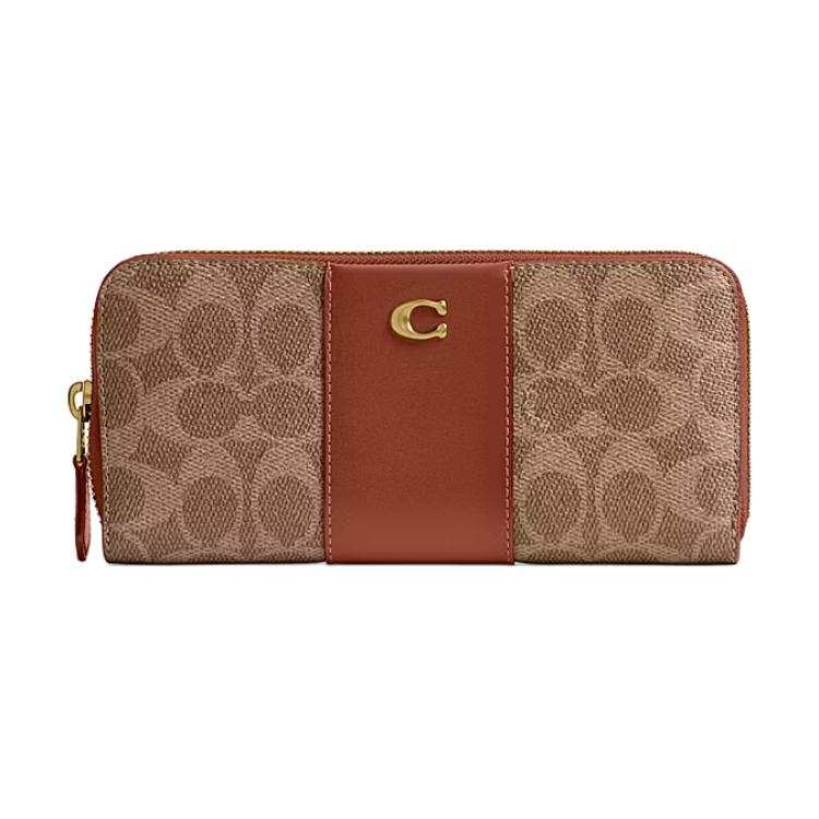 COACH COACH Essential Coated Canvas Wallet Small Unisex Tan