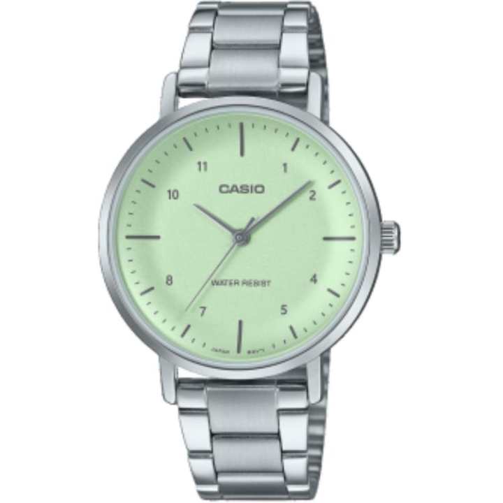 CASIO CASIO Quartz Movement Stainless Steel Strap Watch Unisex Green Dial