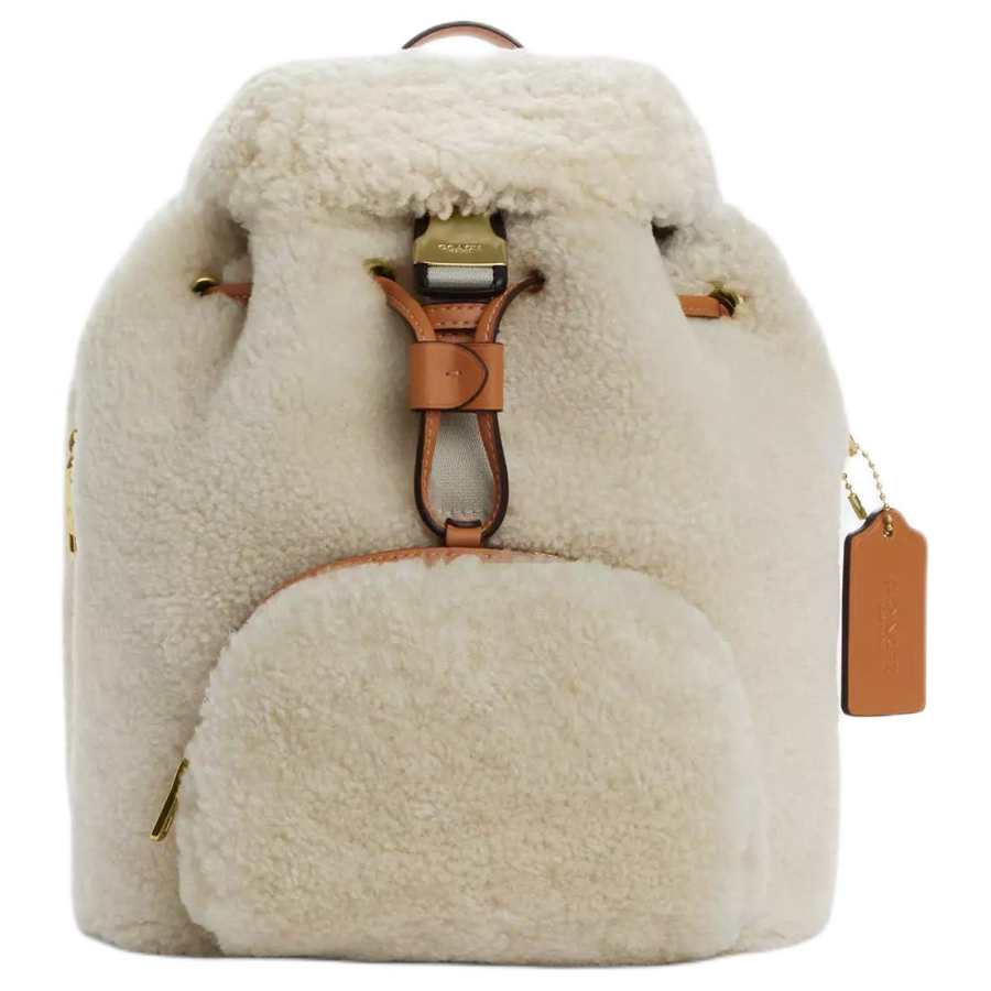 COACH COACH Shearling Backpack Small Women's Natural