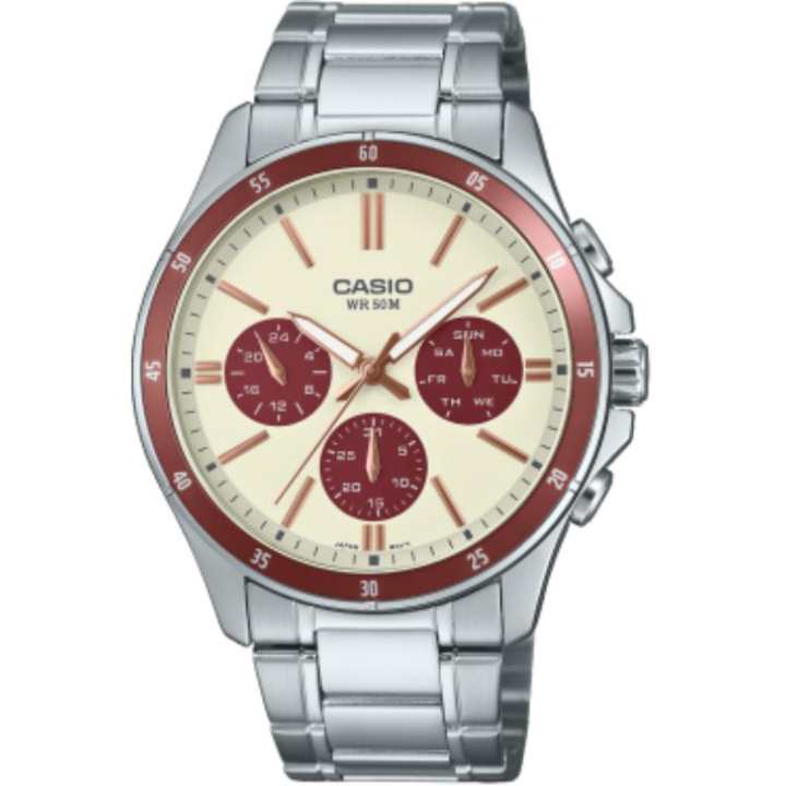 CASIO CASIO Quartz Movement Stainless Steel Strap Watch Unisex Yellow Watch Dial