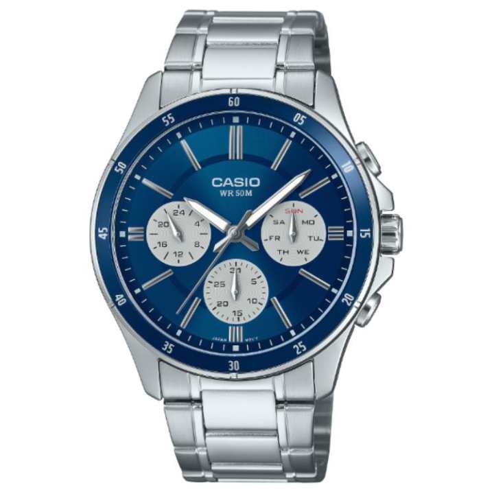 CASIO CASIO Quartz Movement Stainless Steel Strap Watch Unisex Blue Dial