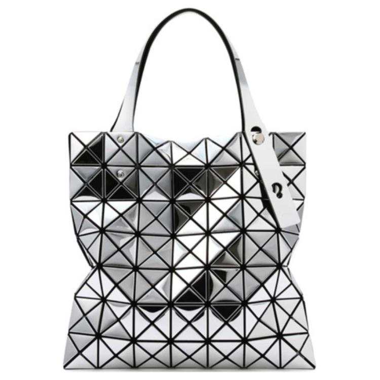 ISSEY MIYAKE Prism Pu One Shoulder Handbag Unisex Silver
