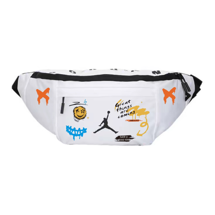 Jordan Jordan Polyester Crossbody Bag, Fanny Pack Regular Unisex White