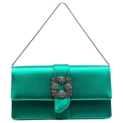MANOLO BLAHNIK Polycarbonate PC Handheld Shoulder Bag Women's Green