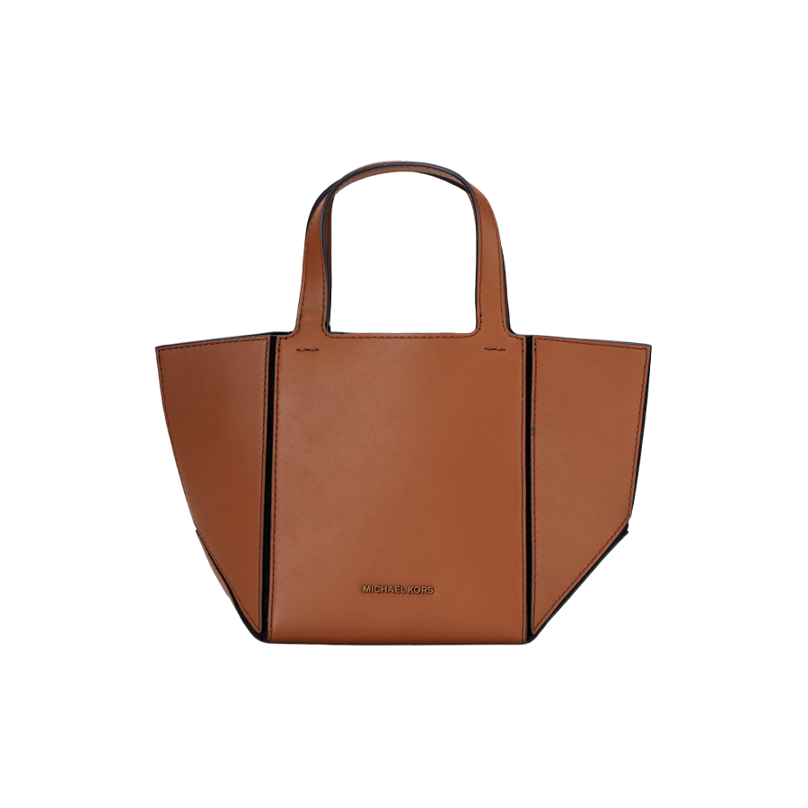 MICHAEL KORS Leather Tote Bag Shopping Bag Handbag Small Size Women's Dark Brown
