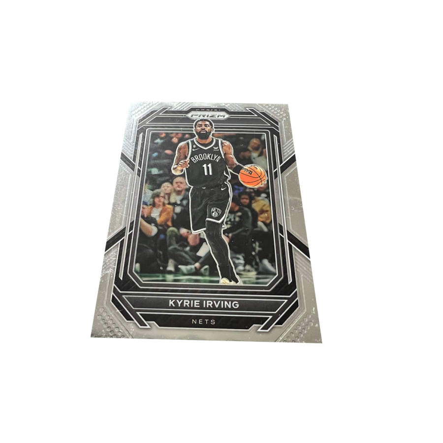 PANINI Nets, Kyrie Irving, Euro God, Silver Special Edition, Court Dribbling Illustration, Player Card, Rare Card