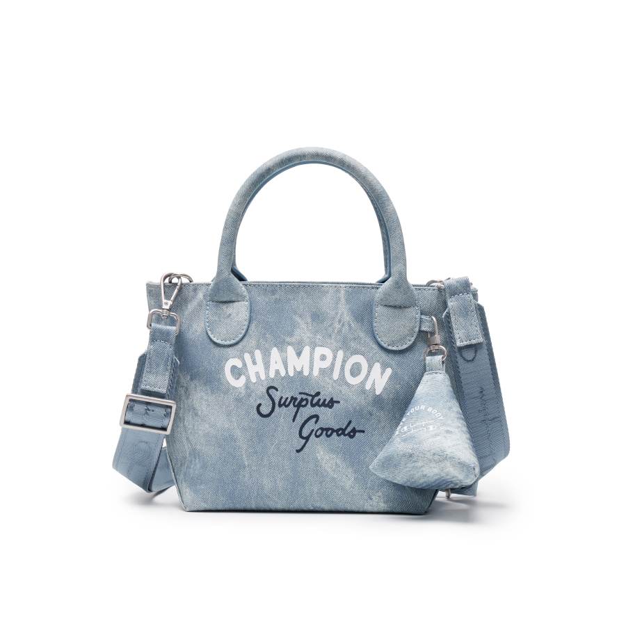 Champion Fabric Backpack Handbag Medium Unisex Light Blue Denim/Sand Stone/Champion Black/Linen/Amber Brown