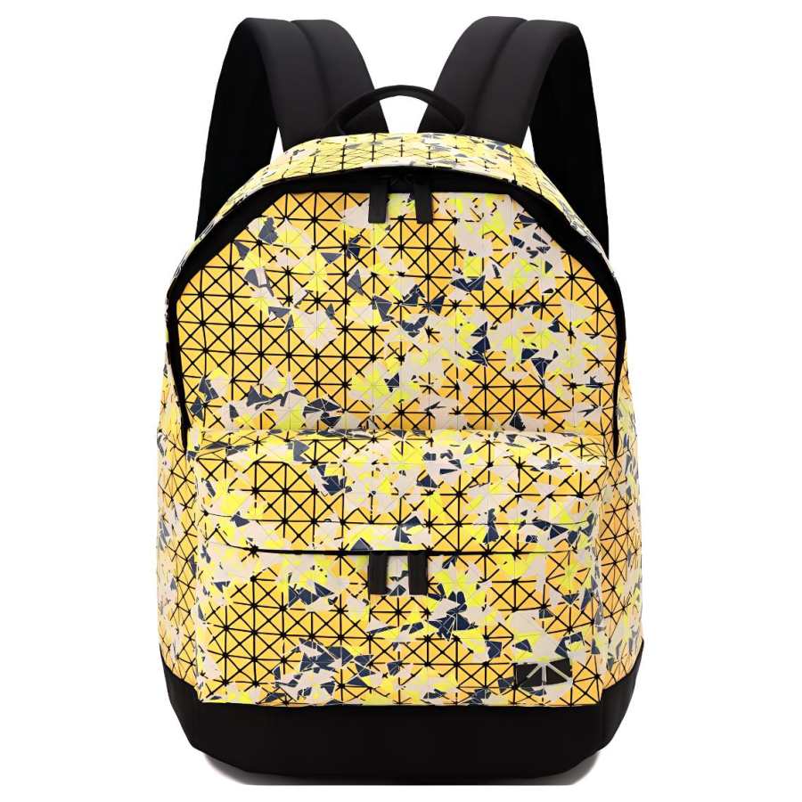 ISSEY MIYAKE Daypack Polyurethane With Cow Leather Backpack Regular Unisex Bright Yellow