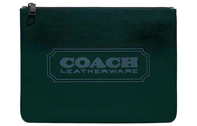 COACH Pouch Canvas With Refined Calfskin Clutch Women's Jasper