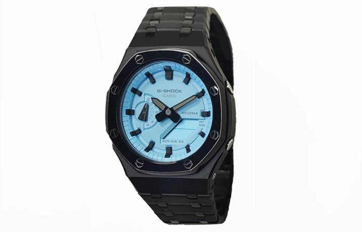 CASIO CASIO Custom Collection Electronic Movement Stainless Steel Strap Watch Men's Watches Blue Dial