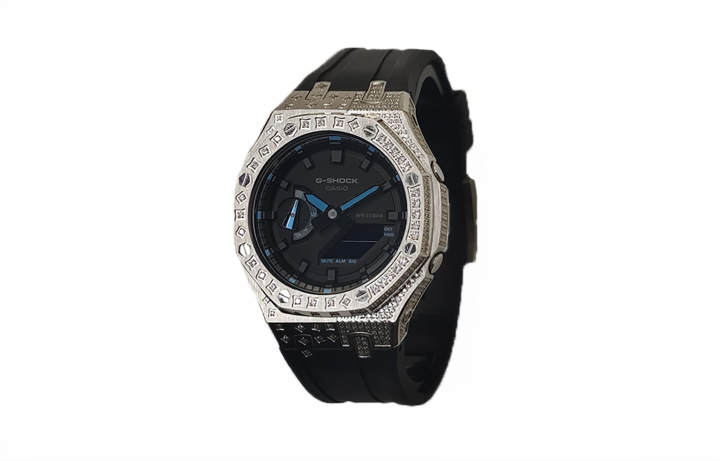 CASIO CASIO Custom Collection Electronic Movement Fluoroelastomer Strap Watch Men's Watches Black Dial
