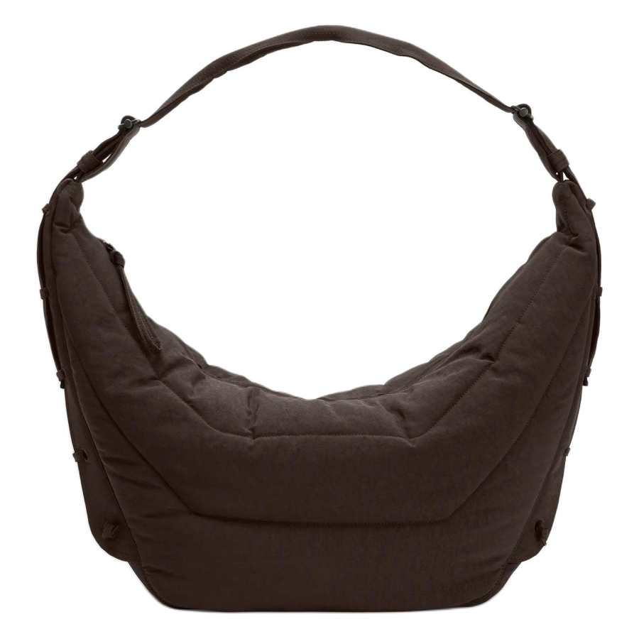 Lemaire Nylon Crossbody Bag, Shoulder Bag Large Unisex Dark Chocolate