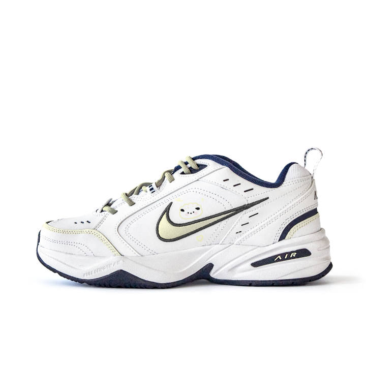 Nike Nike Air Monarch 4 Slip Resistant Abrasion Resistant Low top Chunky Sneakers Unisex White Yellow