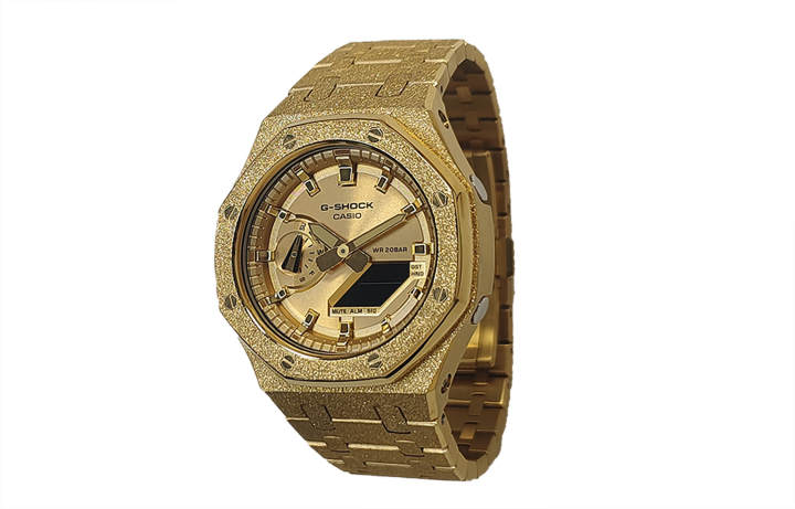 CASIO CASIO Custom Collection Electronic Movement Stainless Steel Strap Watch Men's Watches Gold Dial