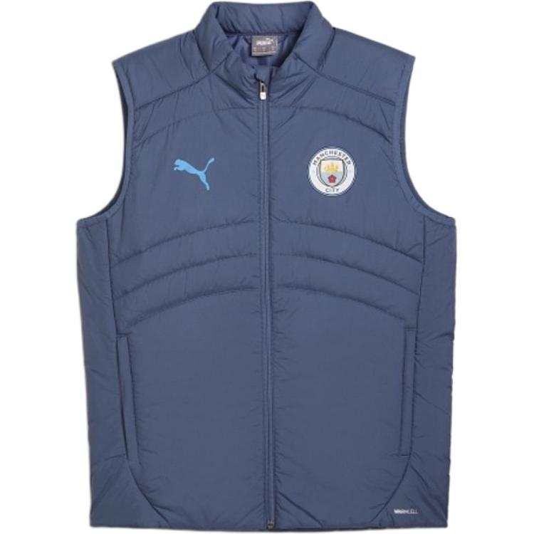PUMA PUMA Vests Men's Blue Stand Collar Other