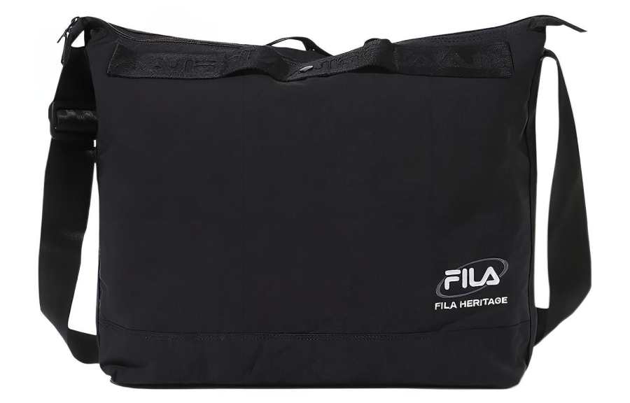 FILA Nylon Shoulder Bag, Crossbody Bag Large Unisex Black
