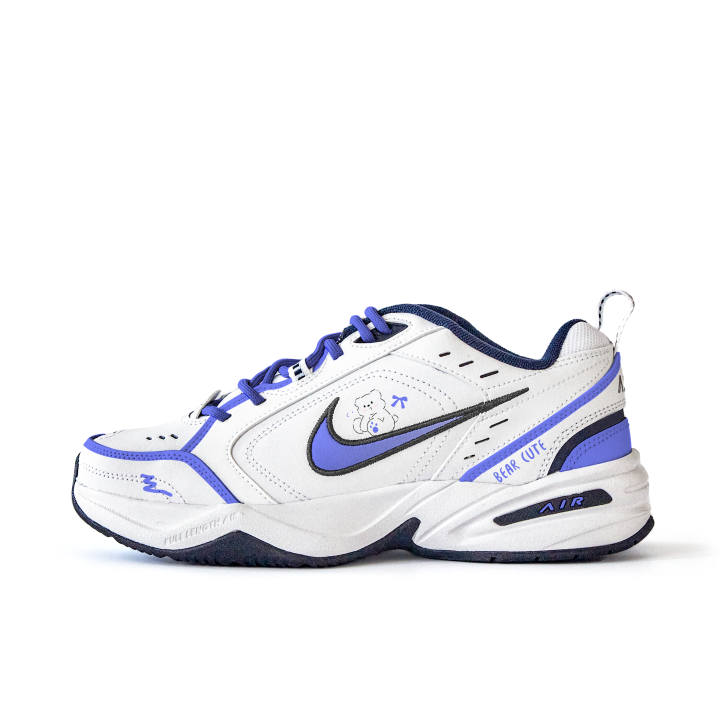 Nike Nike Air Monarch 4 Slip Resistant Abrasion Resistant Low top Chunky Sneakers Unisex White Purple
