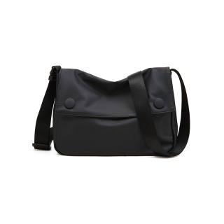 LAORENTOU Fabric Messenger Bag, Shoulder Bag Men's Black